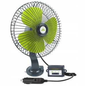 Wentylator wiatrak samochodowy 12V 20cm przyssawka
