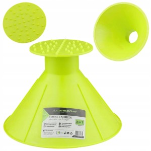 SKROBACZKA OKRĄGŁA STOŻKOWA DO SZYB Z LEJKIEM 2w1