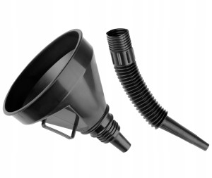 Lejek plastikowy okrągły, dwuczęściowy z sitkiem