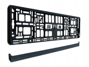 Ramka pod tablicę rejestracyjną czarna elastyczna