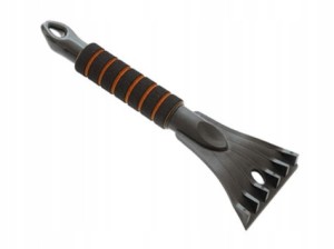 Skrobaczka do szyb 30cm miękki uchwyt pomarańczowa