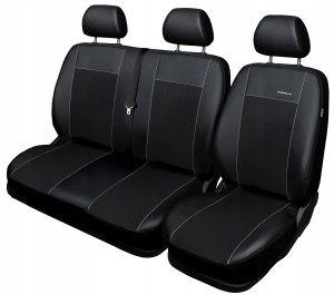 MIAROWE Pokrowce na fotele samochodowe skórzane! CC do Renault Trafic III (9-os.)
