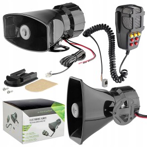 MEGAFON alarm 100W SYRENA POLICYJNA elektroniczna