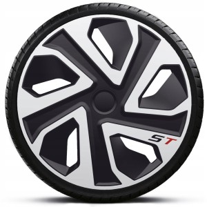 4x Kołpaki 14 cali ST SILVER BLACK 4 sztuki