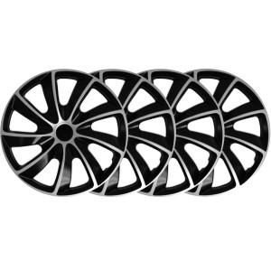 4x Kołpaki 17 cali NRM QUAD BICOLOR CZARNO SREBRNE TUNING