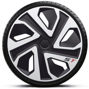 Kołpaki uniwersalne ST SILVER BLACK 4 sztuk 17 cali