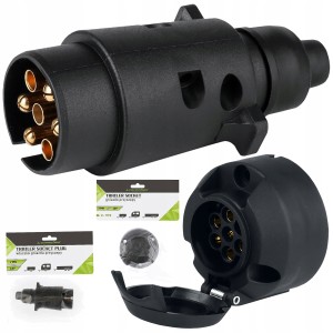 ZESTAW GNIAZDO I WTYCZKA PRZYCZEPY HAKA 7PIN 12-24